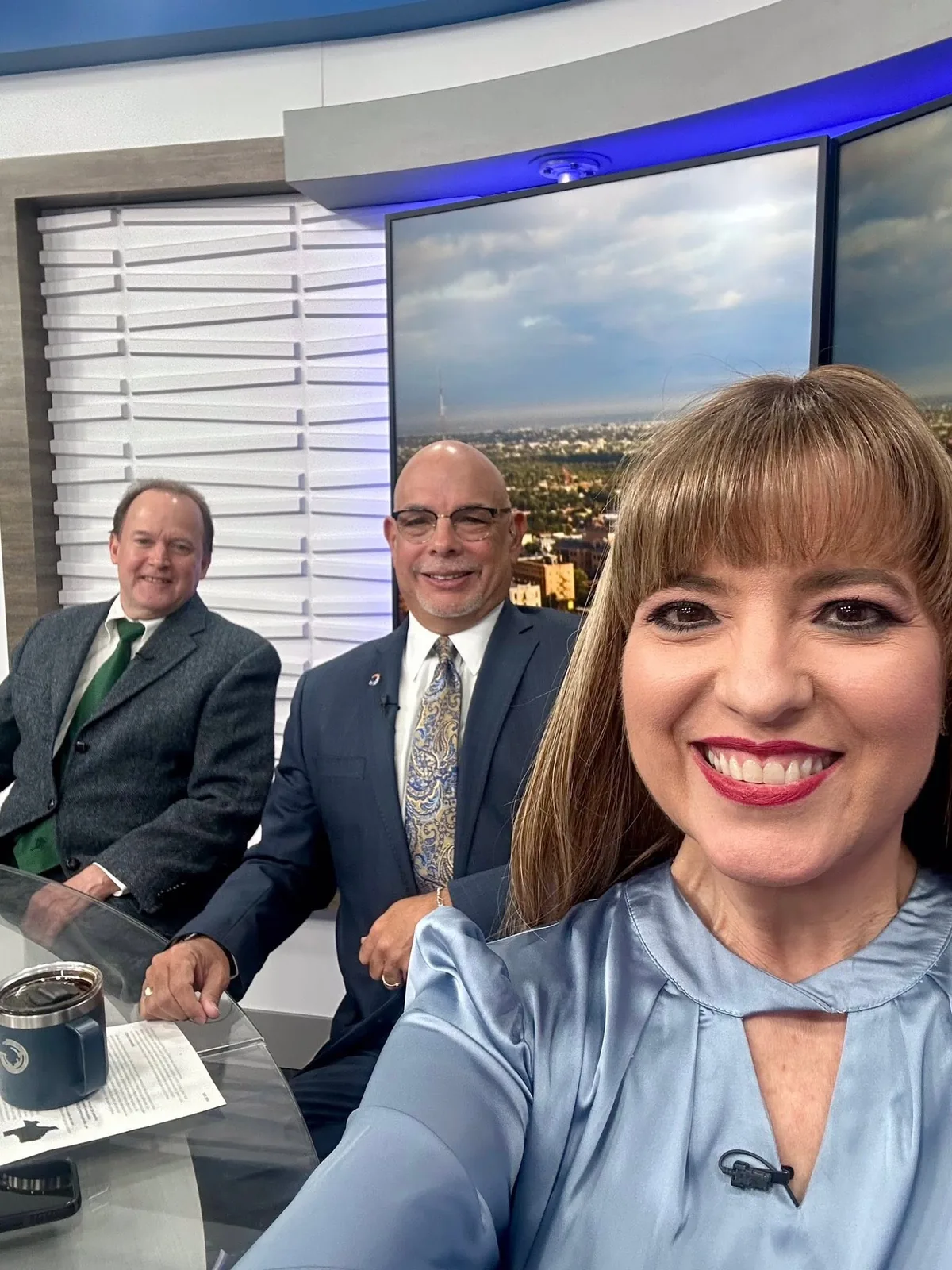 Poncho Casso at a television interview